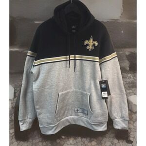 NWT New Orleans Saints NFL Football Team Apparel Hoodie Sweatshirt Sz L Reg $85